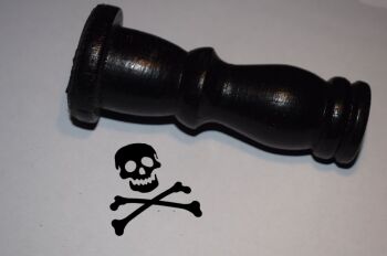 Skull and Crossbones Rubber Stamp