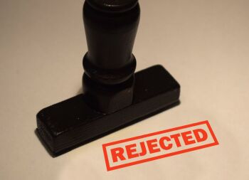 Rejected Rubber Hand Stamp