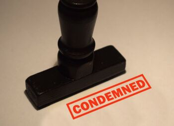Condemned Rubber Hand Stamp
