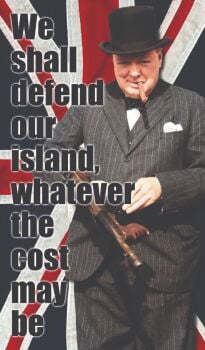 Winston Churchill Window Poster