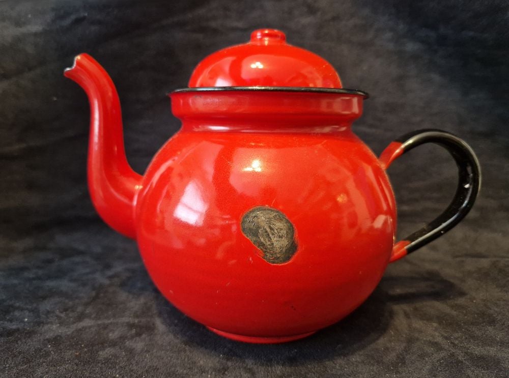 Schindler Factory Enamelware Tea Pot