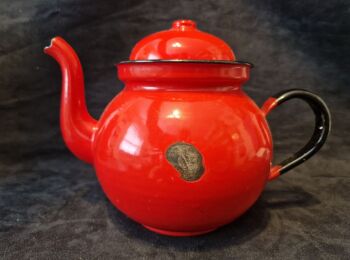 Schindler Factory Enamelware Tea Pot