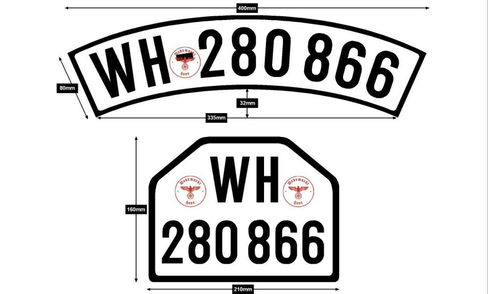 Motorcycle plate size guide
