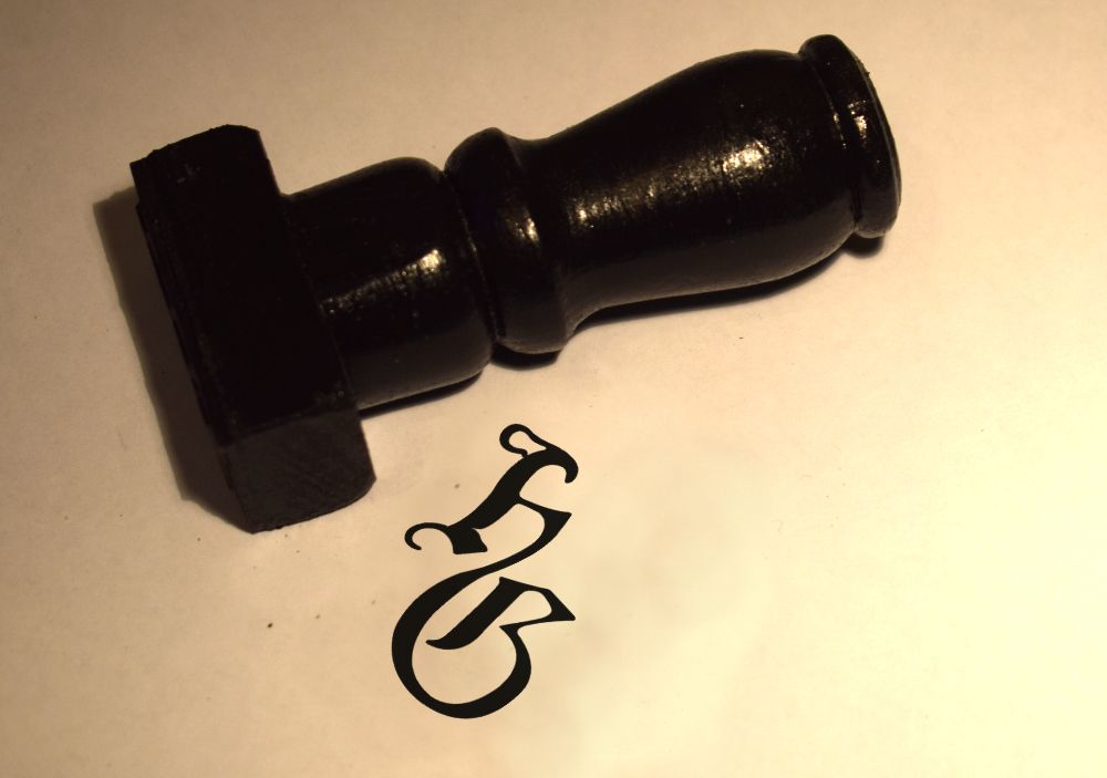 Hermann Goring monogram rubber hand stamp