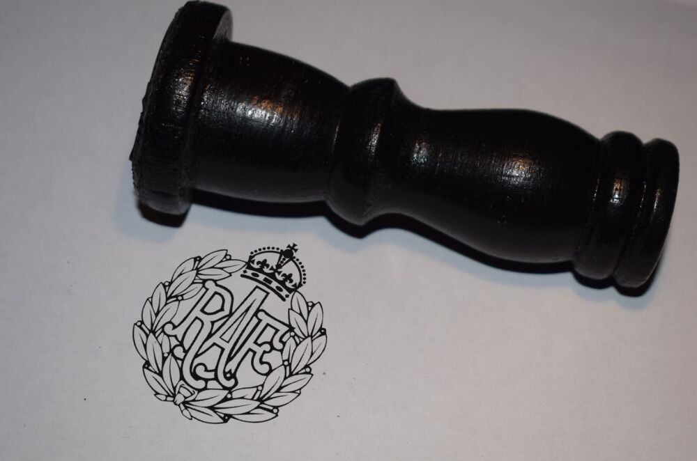 RAF crest rubber hand stamp