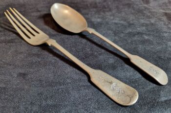 Afrika Korp fork and spoon (pair)