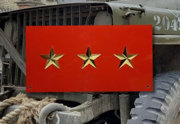 General Officer Rank ID/Rank Plate 3 STAR