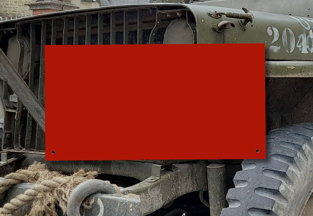 Military Vehicle Rank Plate (blank)