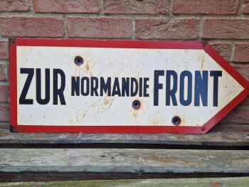 Zur Normanide Front - steel sign
