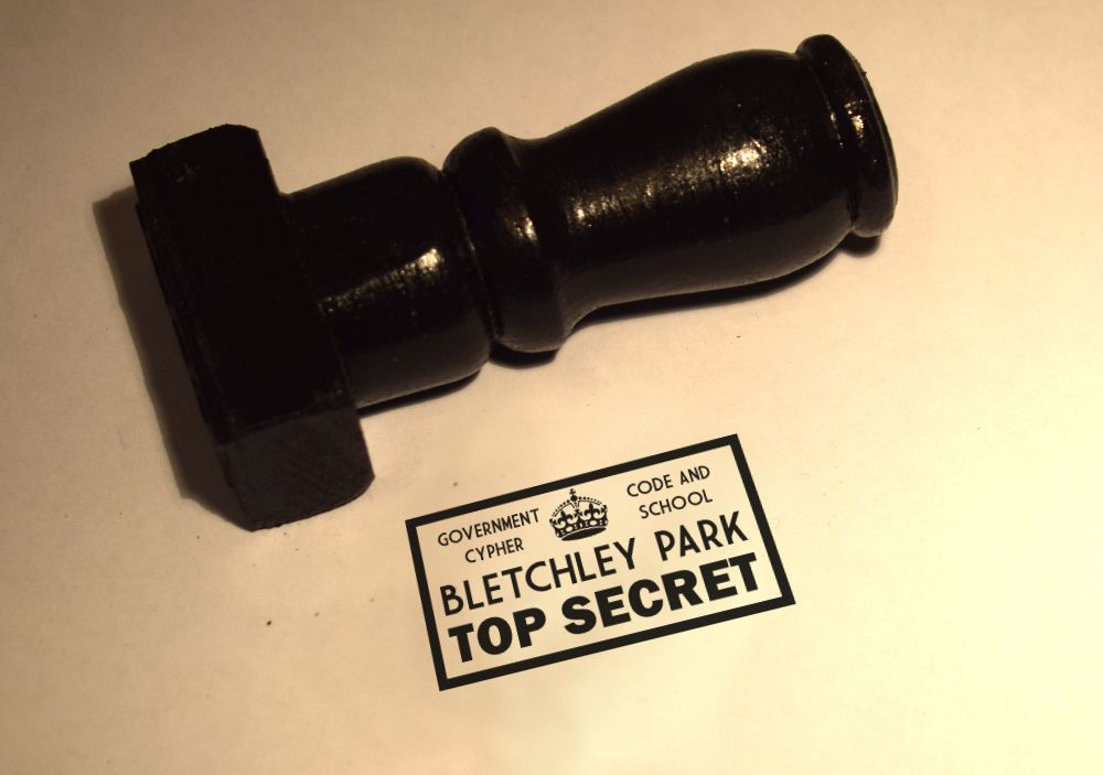 Bletchley Park Top Secret rubber hand stamp