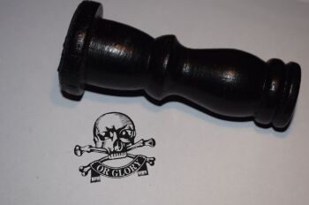 Skull Death or Glory Rubber Stamp