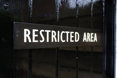 Restricted Area Door Plaque