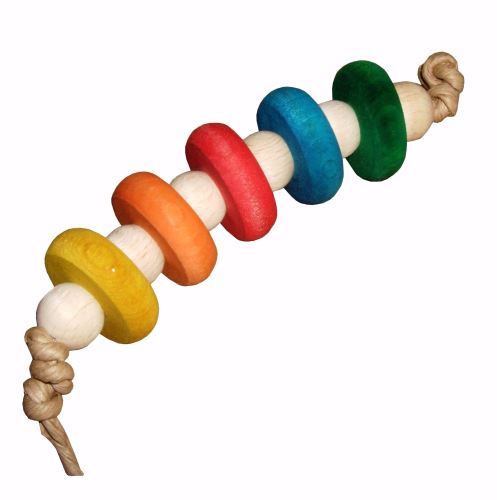 wooden foot toys for parrots-disco