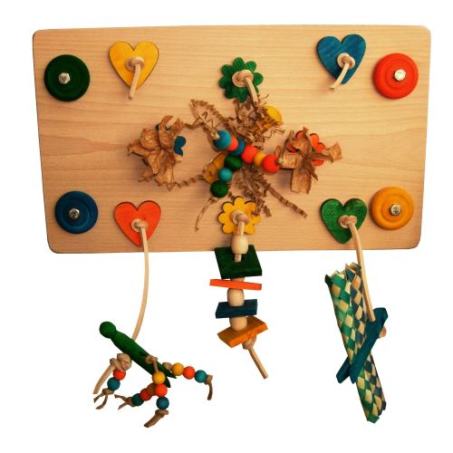 Houdini Cage Mounted Pine Activity Toy for Mini to Large Parrots