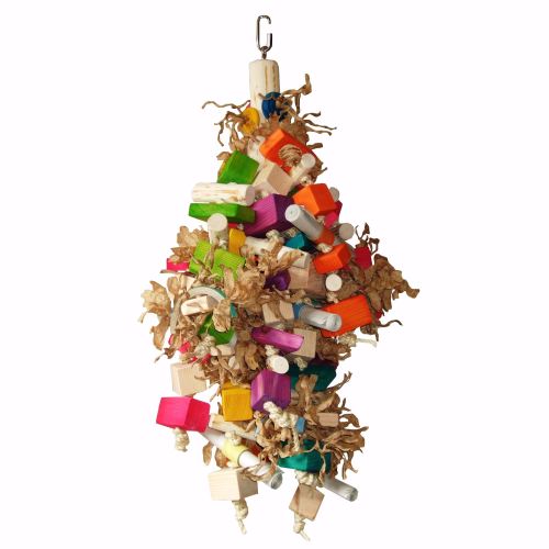 Extra Large Macaw toys Rainbow Ralls, parrot enrichment toy, safe bird