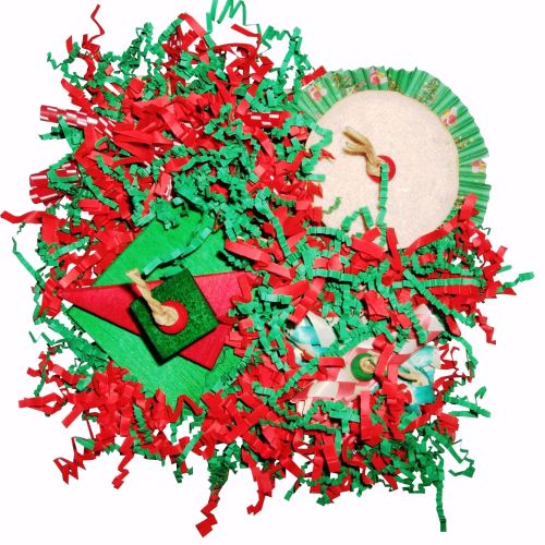 Cage Mounted Shredding Toy for all Beaks - Christmas Kyra