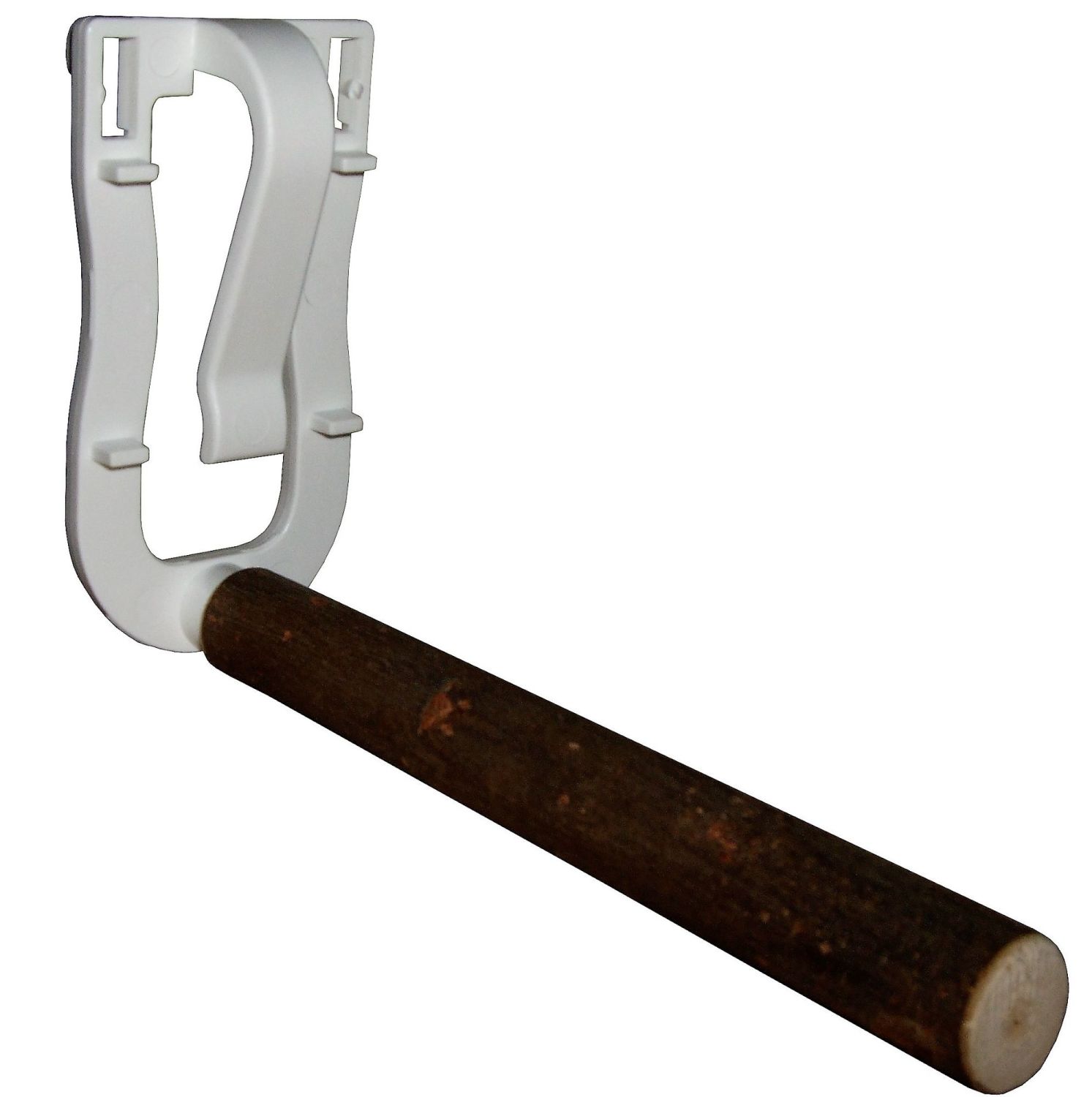 Millet/Cuttlefish holder with Natural Perch ideal for travel cages, or