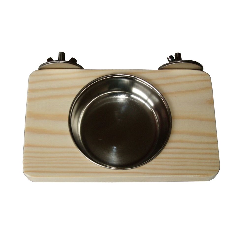 Flat perch single feeding, foraging platform, MacDui Mini, natural wood parrot perches, small