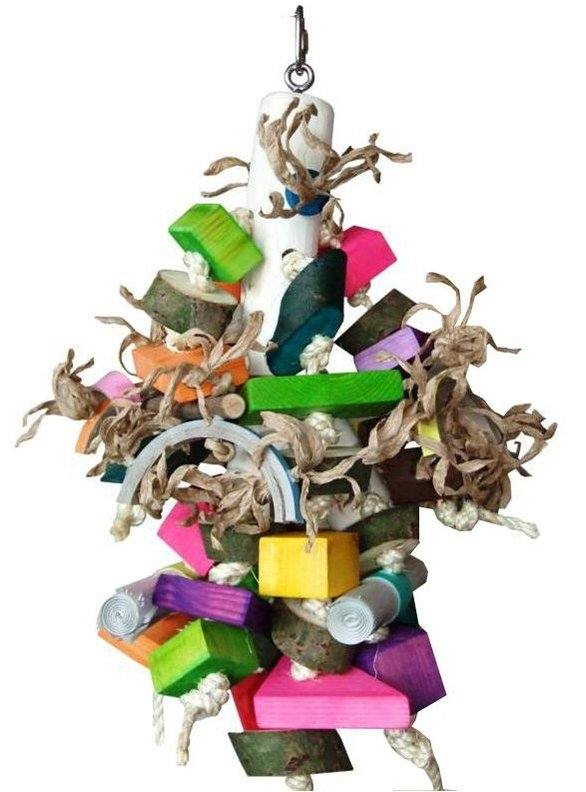 Extra Large Macaw toy, parrot enrichment toy, safe bird cage toy for