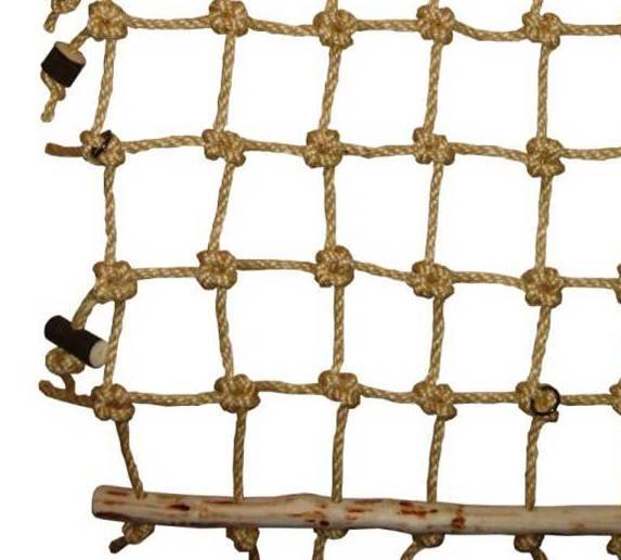 Natural parrot climbing nets for fun and exercise