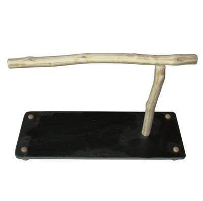 Budgie Window Perch Natural Wood Parrot With Shreddable Streamline L Perch With Slate Base For Budgies Atiels