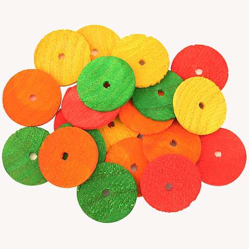 Featherland Colourful Wooden Wheels, 20pk