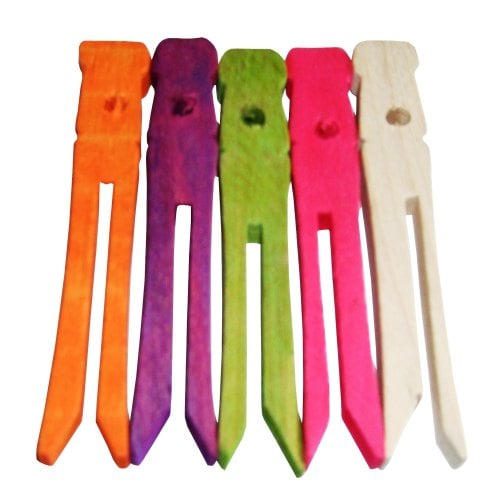 Colourful Wooden Pegs, 5pk G