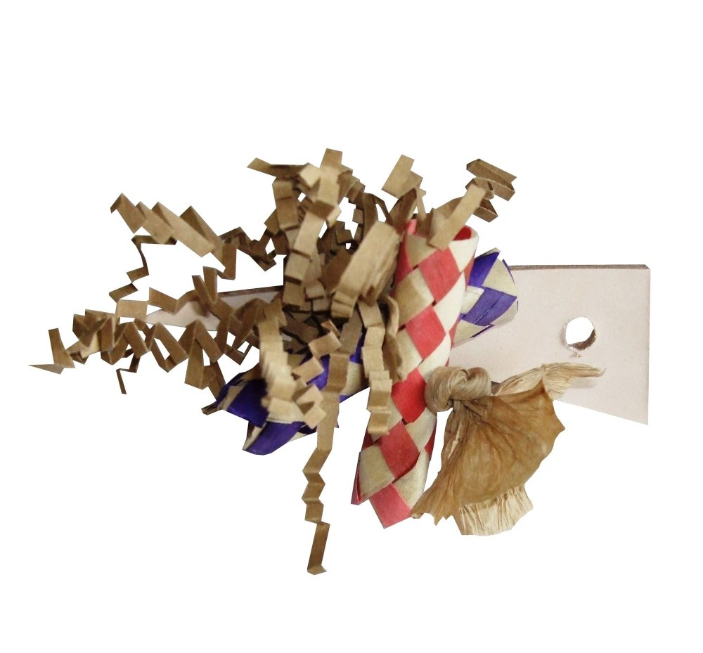 Leather parrot toy making parts with a twist for medium to large parrots