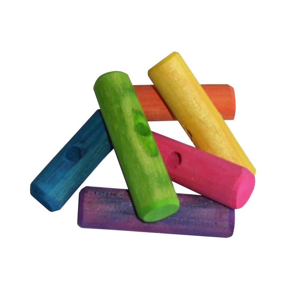 Colourful bird safe wooden dowel, wood for parrots, pine for parrots