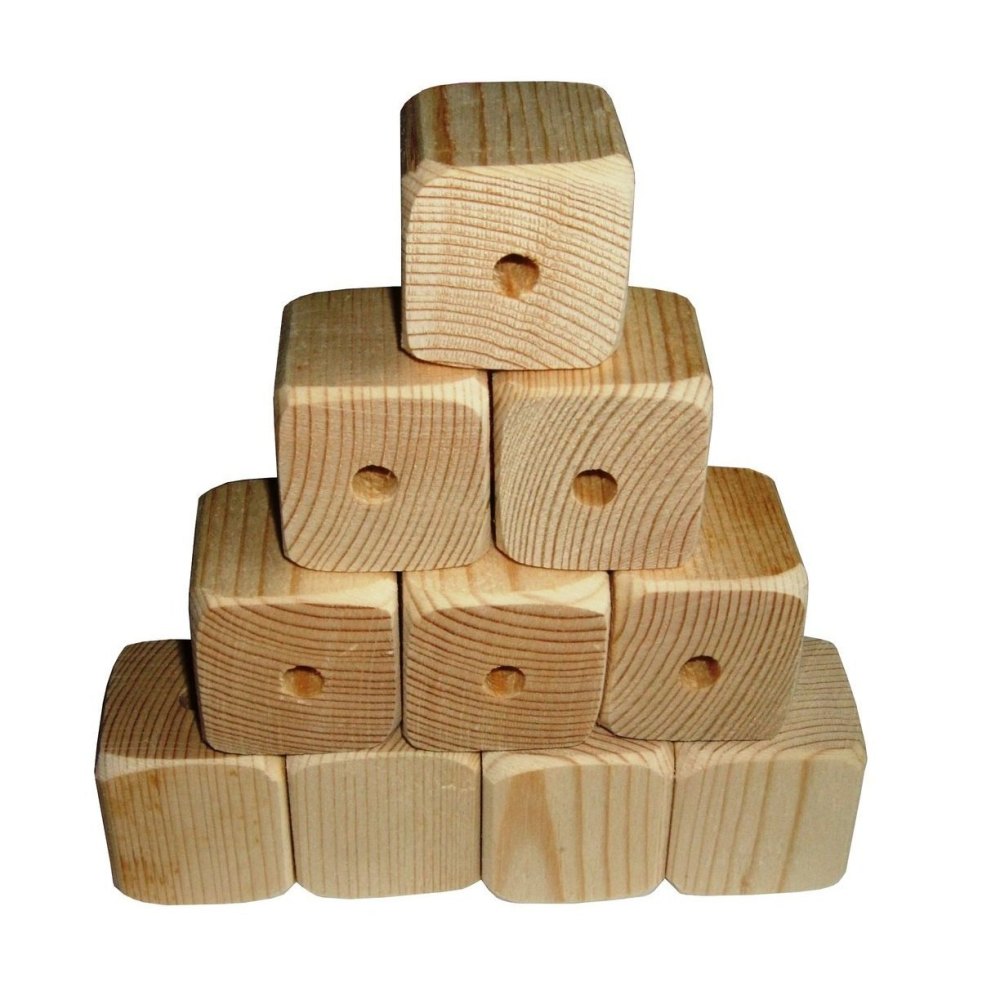 Bird safe wooden cubes, wood for parrots, pine for parrots, parrot toys