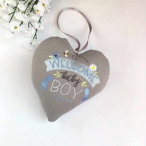 Welcome Baby Boy Heart, new baby gift