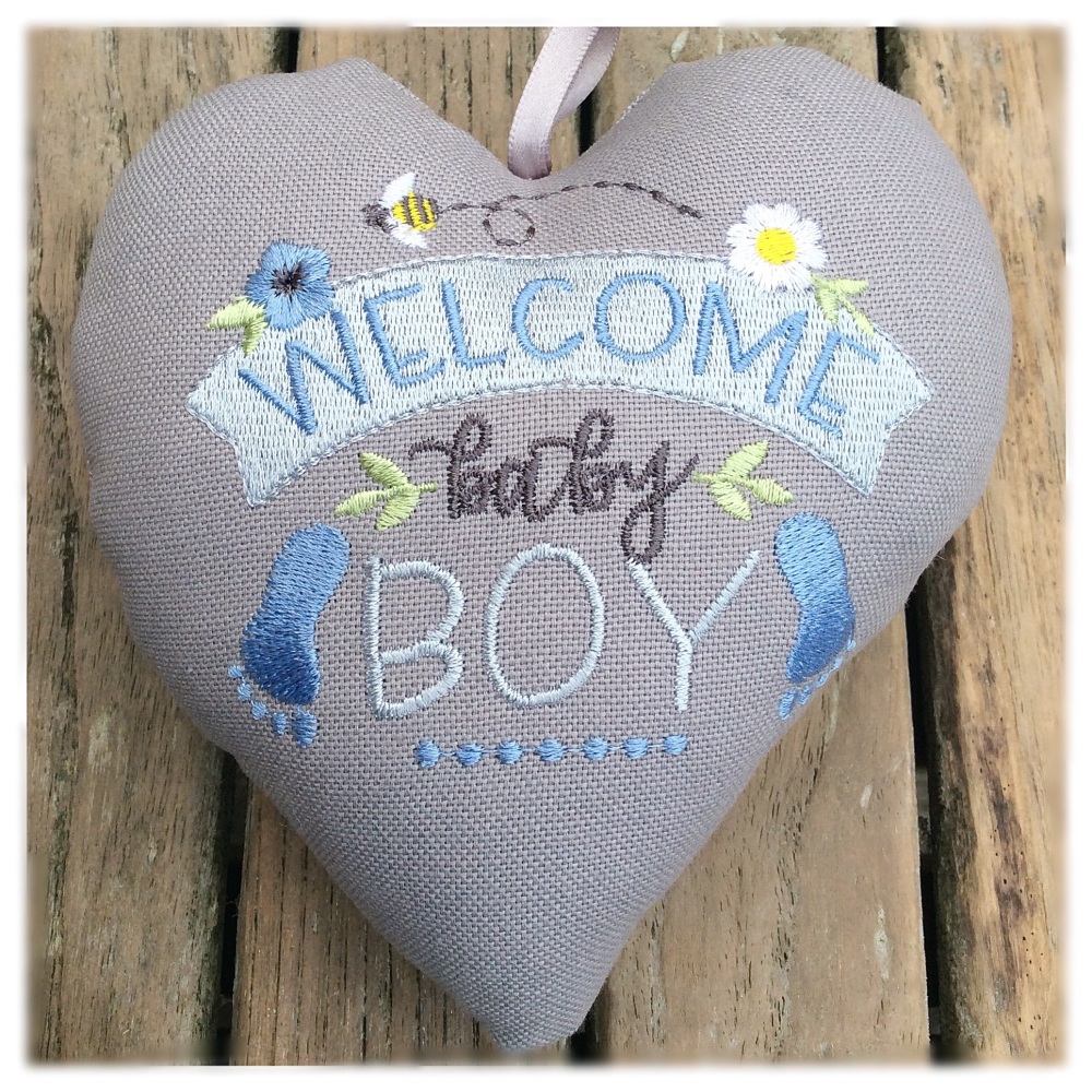 Welcome Baby Boy Heart, new baby gift