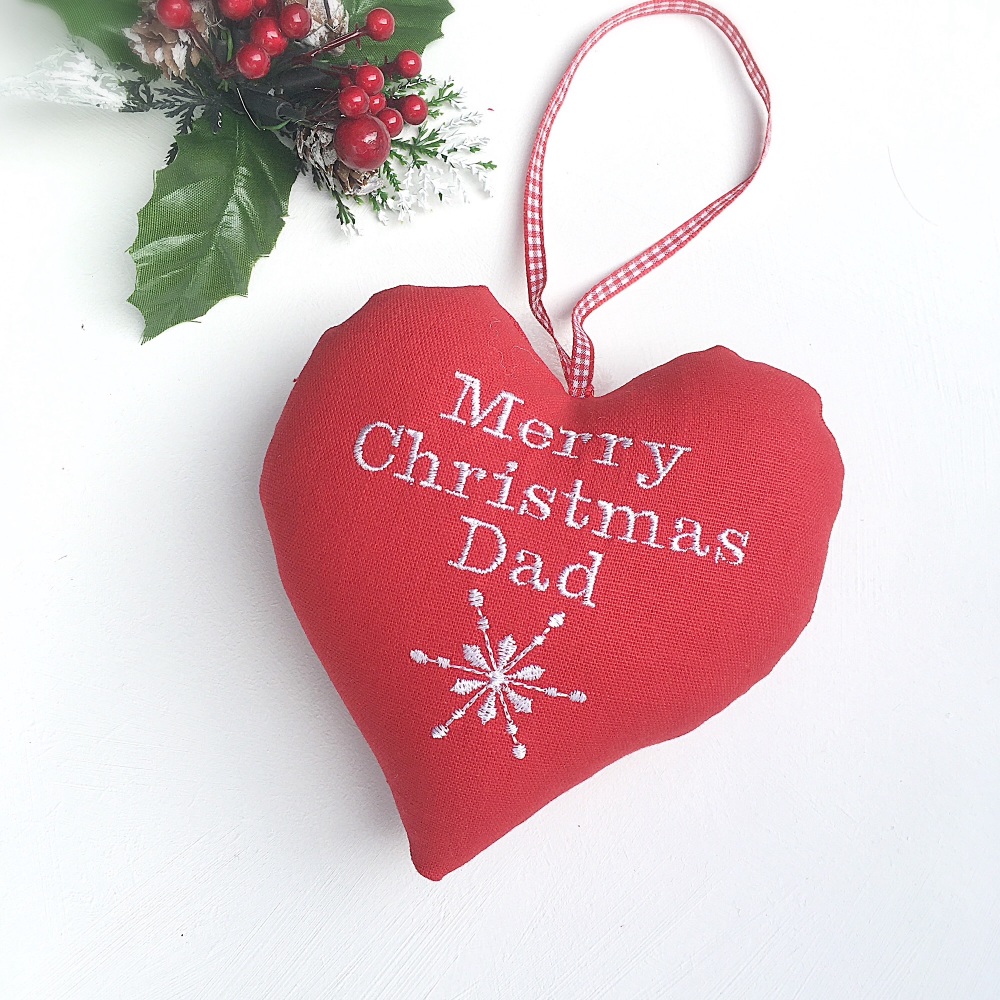 Personalised Christmas Snowflake Heart