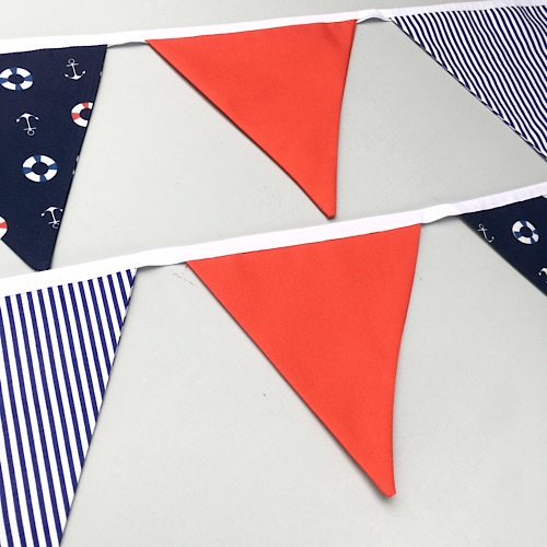 Nautical Bunting in navy & red