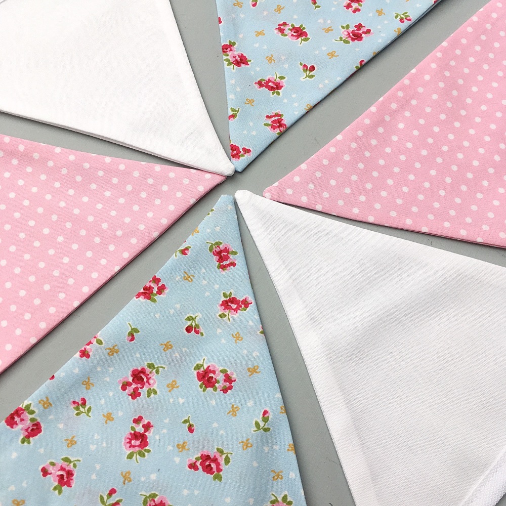 Blue & Pink Floral Bunting 