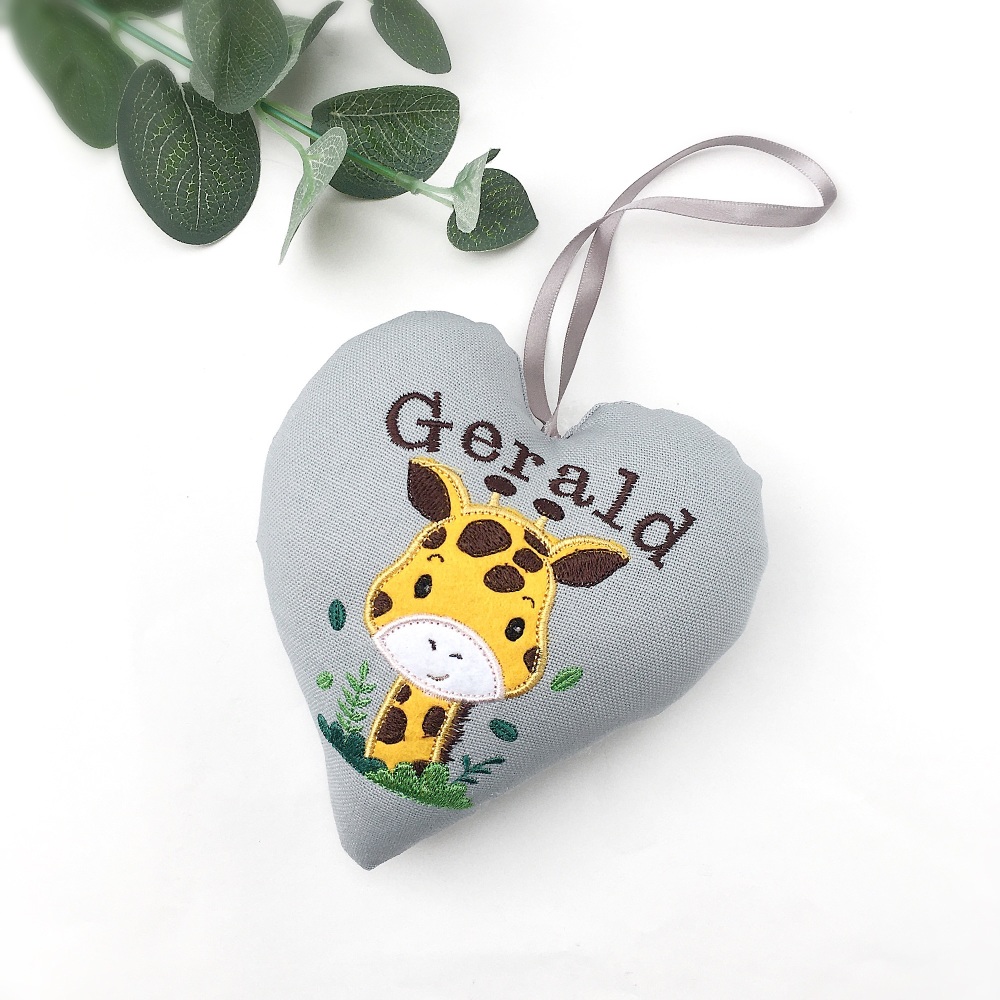Giraffe Personalised Heart