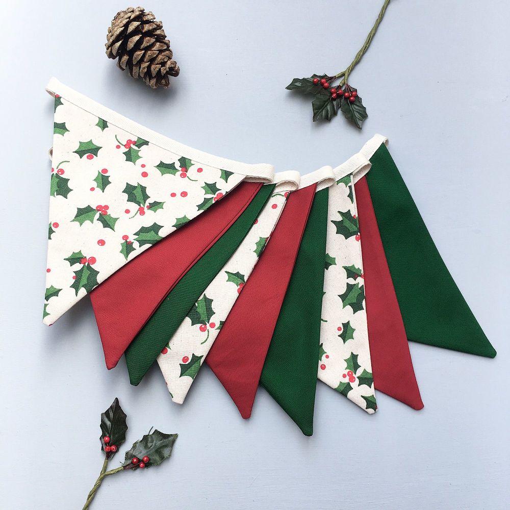 Christmas Holly Bunting 1.5m