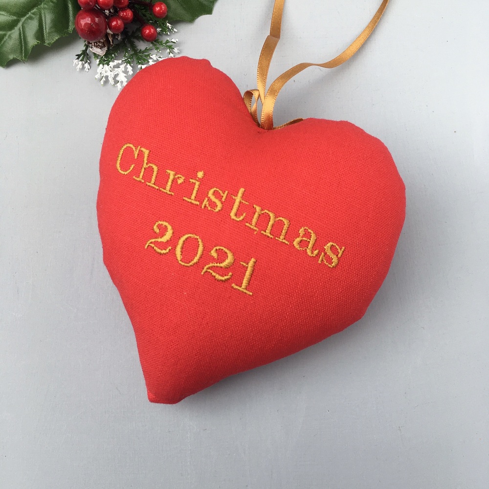 Personalised Christmas Reindeer Heart