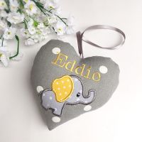 Grey & Yellow Elephant Heart