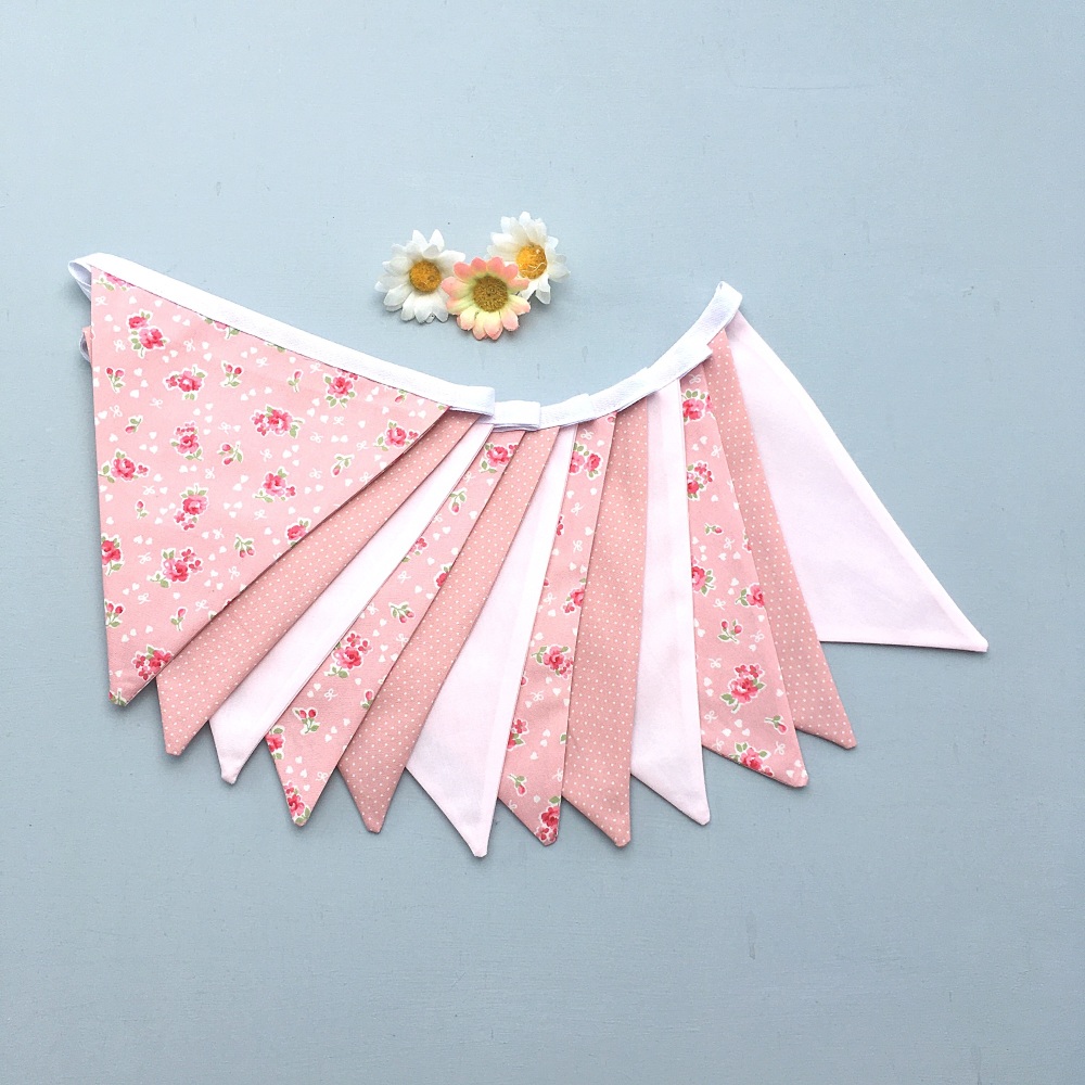 Pink Floral Bunting 