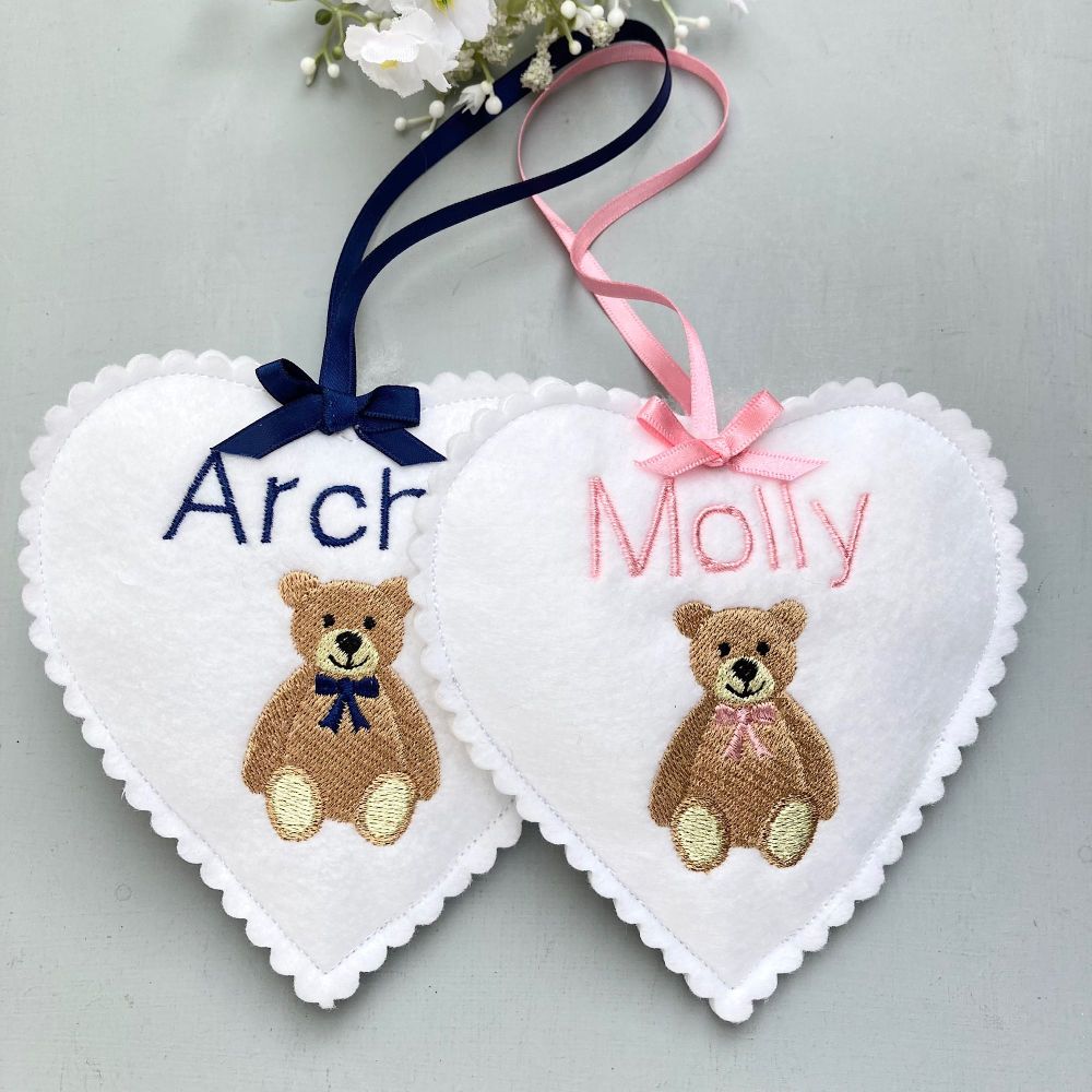 Baby Embroidered Felt Heart