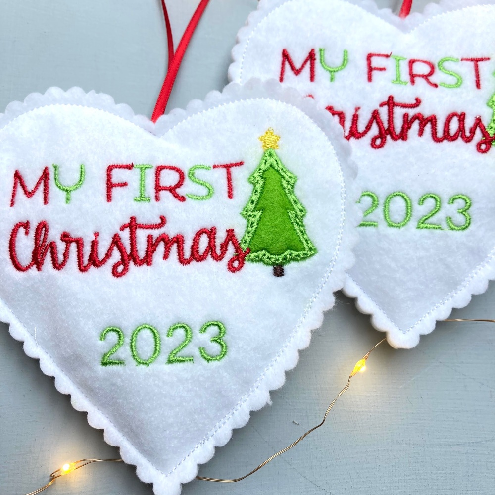 First Christmas Heart Decoration