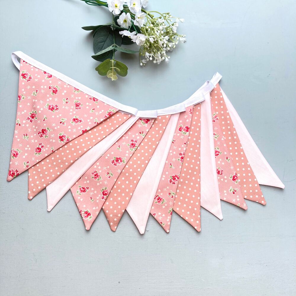 Pink Floral Bunting
