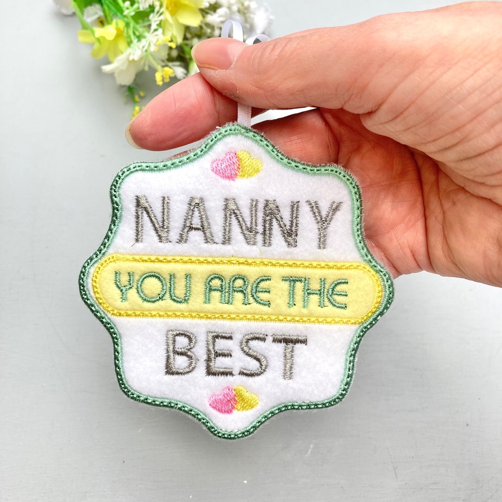 Best Nanny Embroidered Decoration