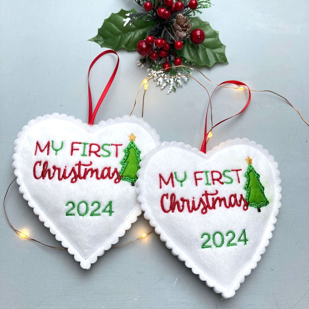 First Christmas Heart Decoration