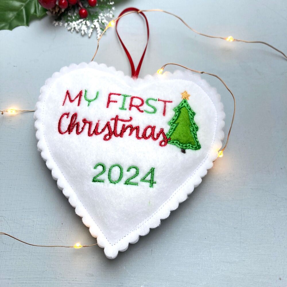 First Christmas Heart Decoration