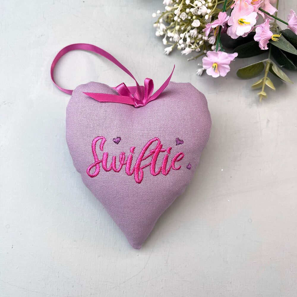 Swiftie Embroidered Lilac Heart