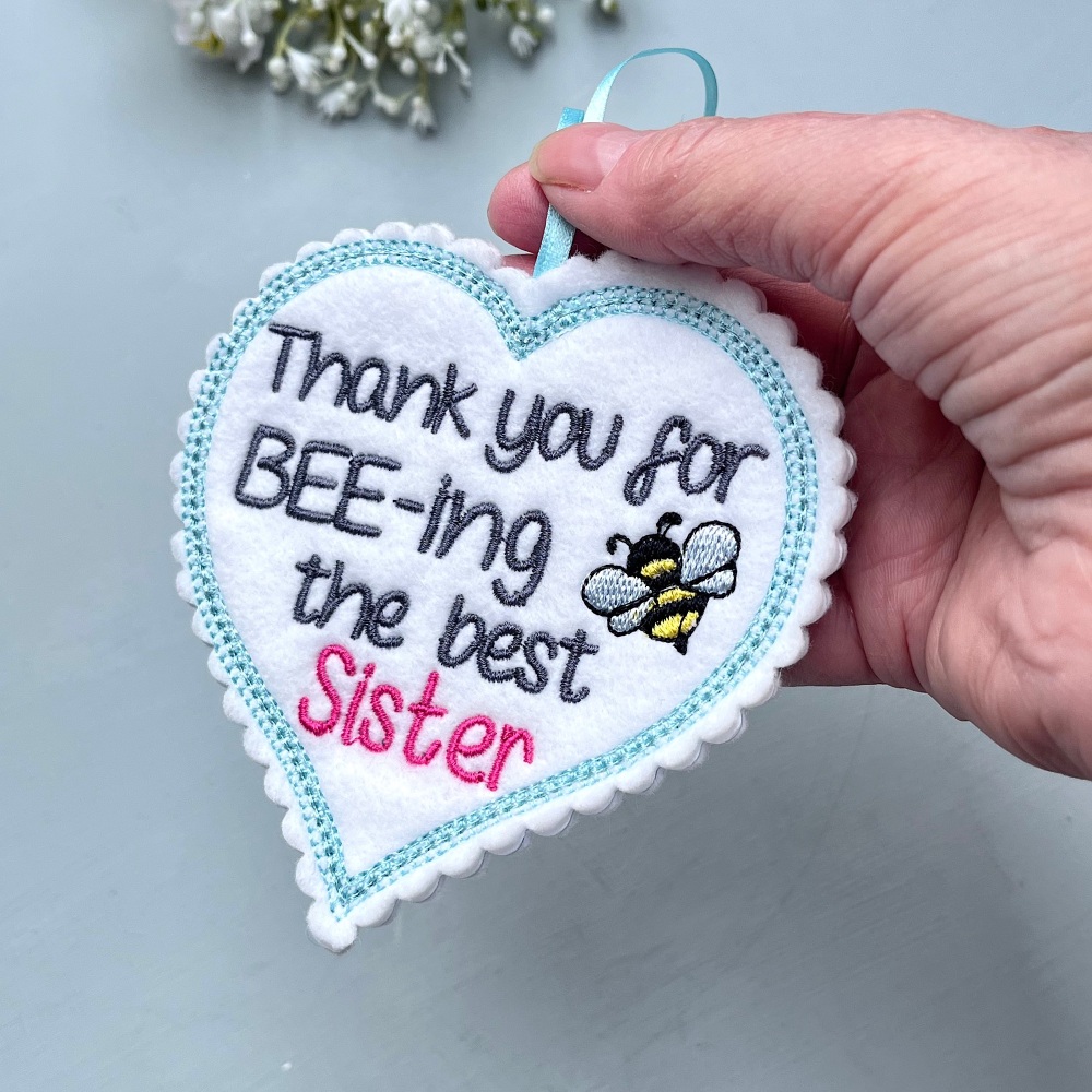 Best Sister Felt Heart