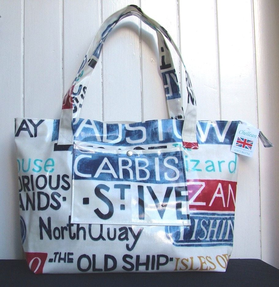 oilcloth beach bag