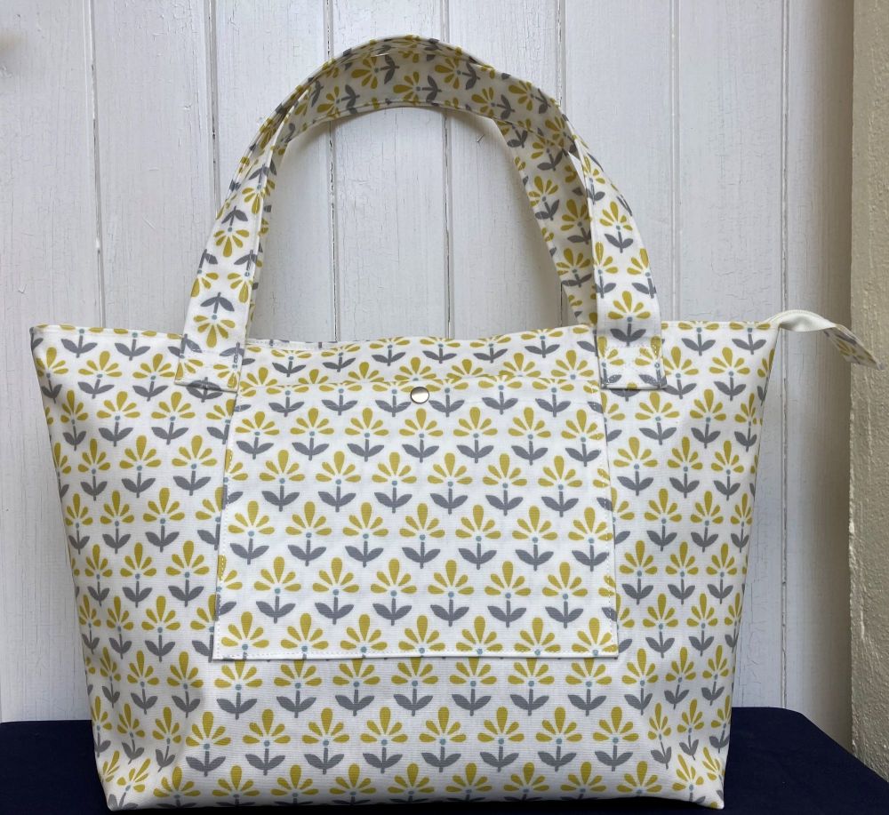 Sherriff Designs Large zipped oilcloth bags made in Cornwall